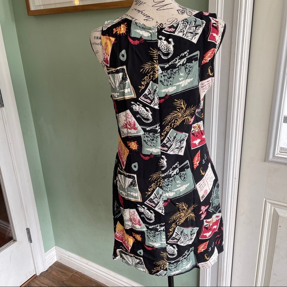 NWT Reformation Noha Postcard Pattern Mini Dress - Picture 5 of 7